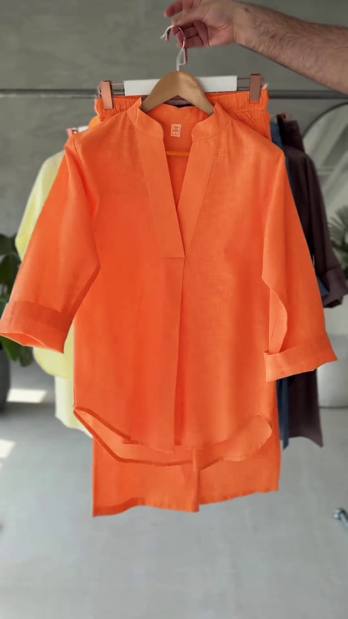 Women's V-Neck Shirt & Trouser Set