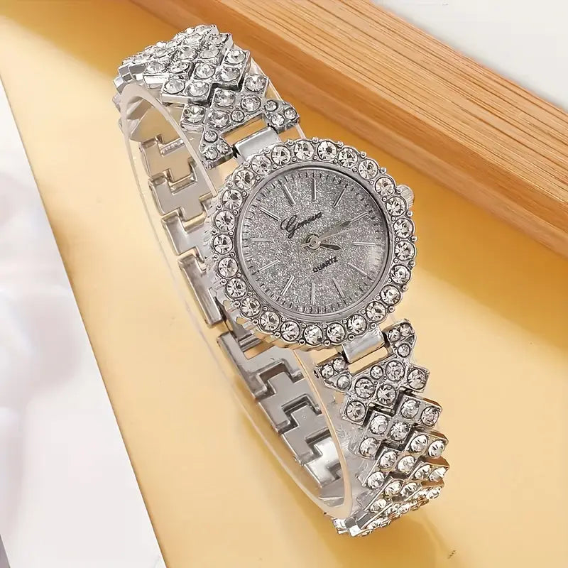 Women's Bracelet Watch and Jewelry, 6pcs Set