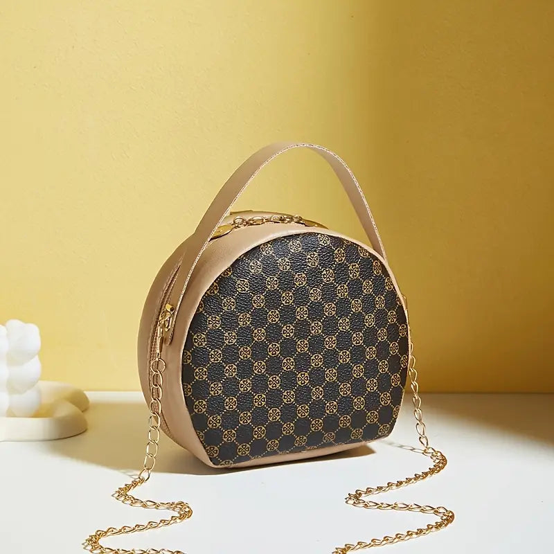 Women'S Stylish Black Round Shoulder Bag