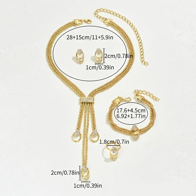 5pcs Vintage Simple Jewelry Set