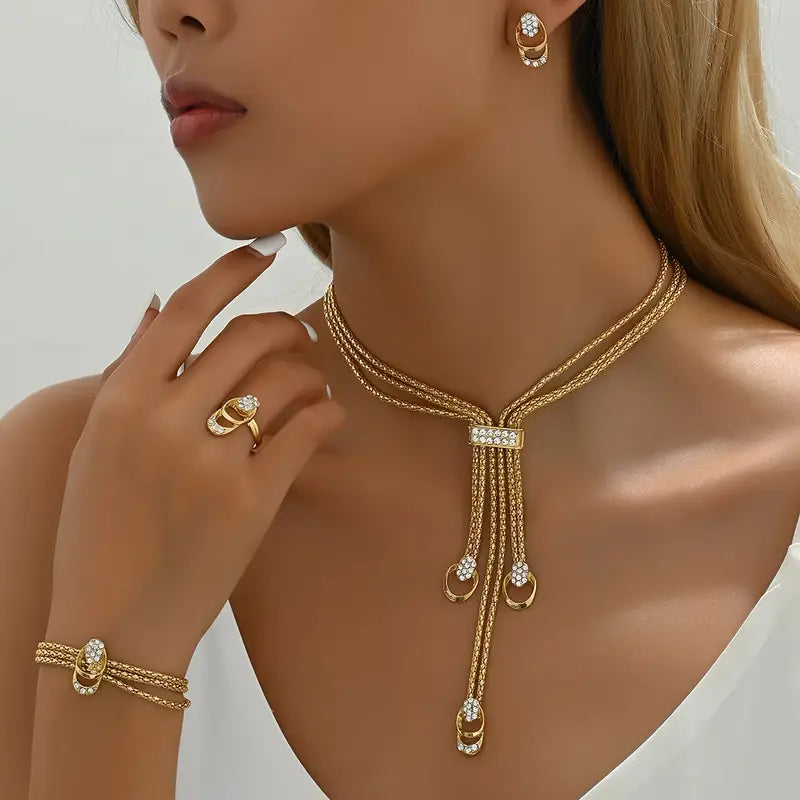 5pcs Vintage Simple Jewelry Set