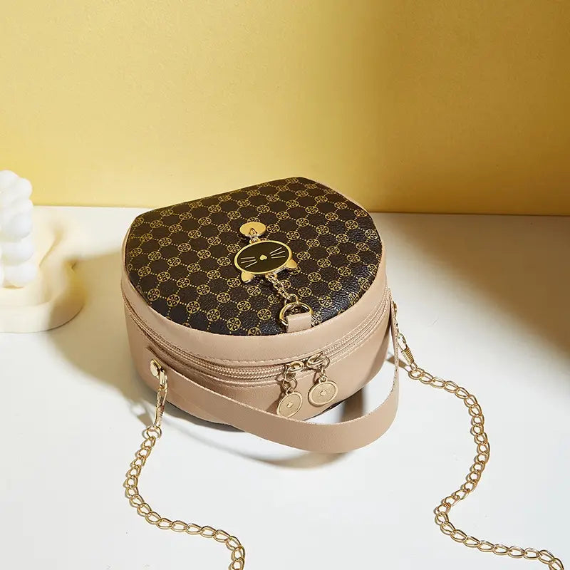 Women'S Stylish Black Round Shoulder Bag
