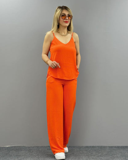 Women's Sleevless Shirt & Trouser Set