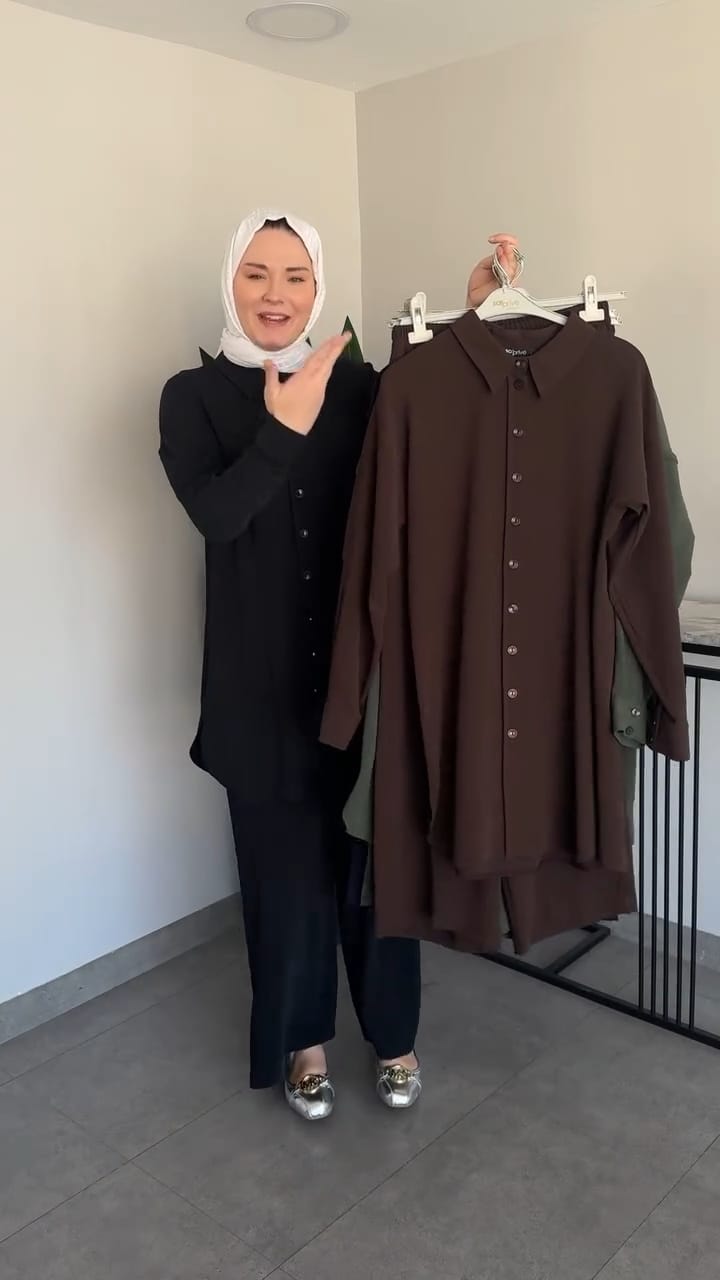 Premium Linen Long Shirt & Trouser for Women