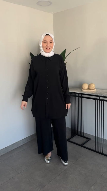 Premium Linen Long Shirt & Trouser for Women