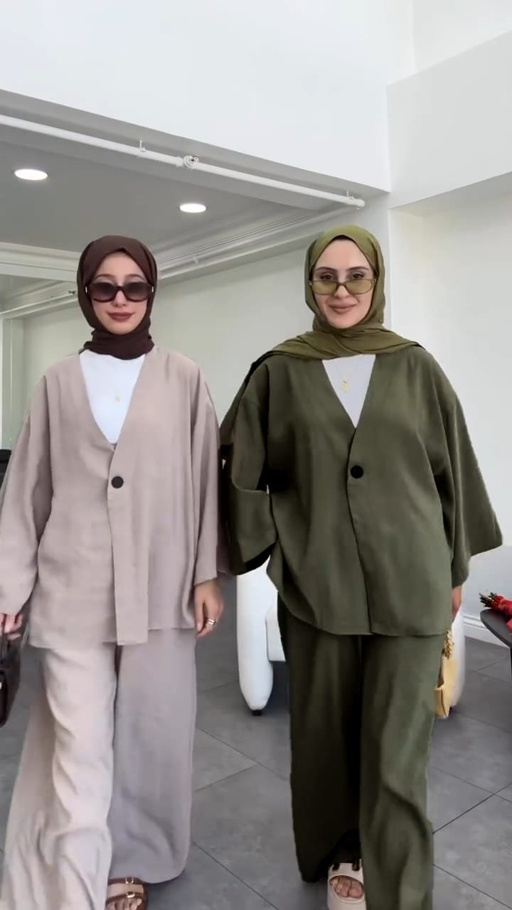 Women's V-Neck Shirt & Trouser Set