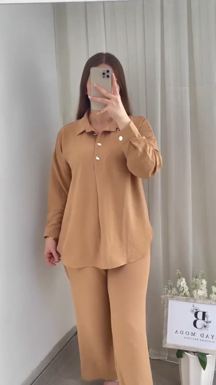 Linen Shirt & Trouser Set for Women