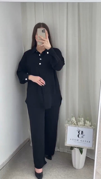 Linen Shirt & Trouser Set for Women