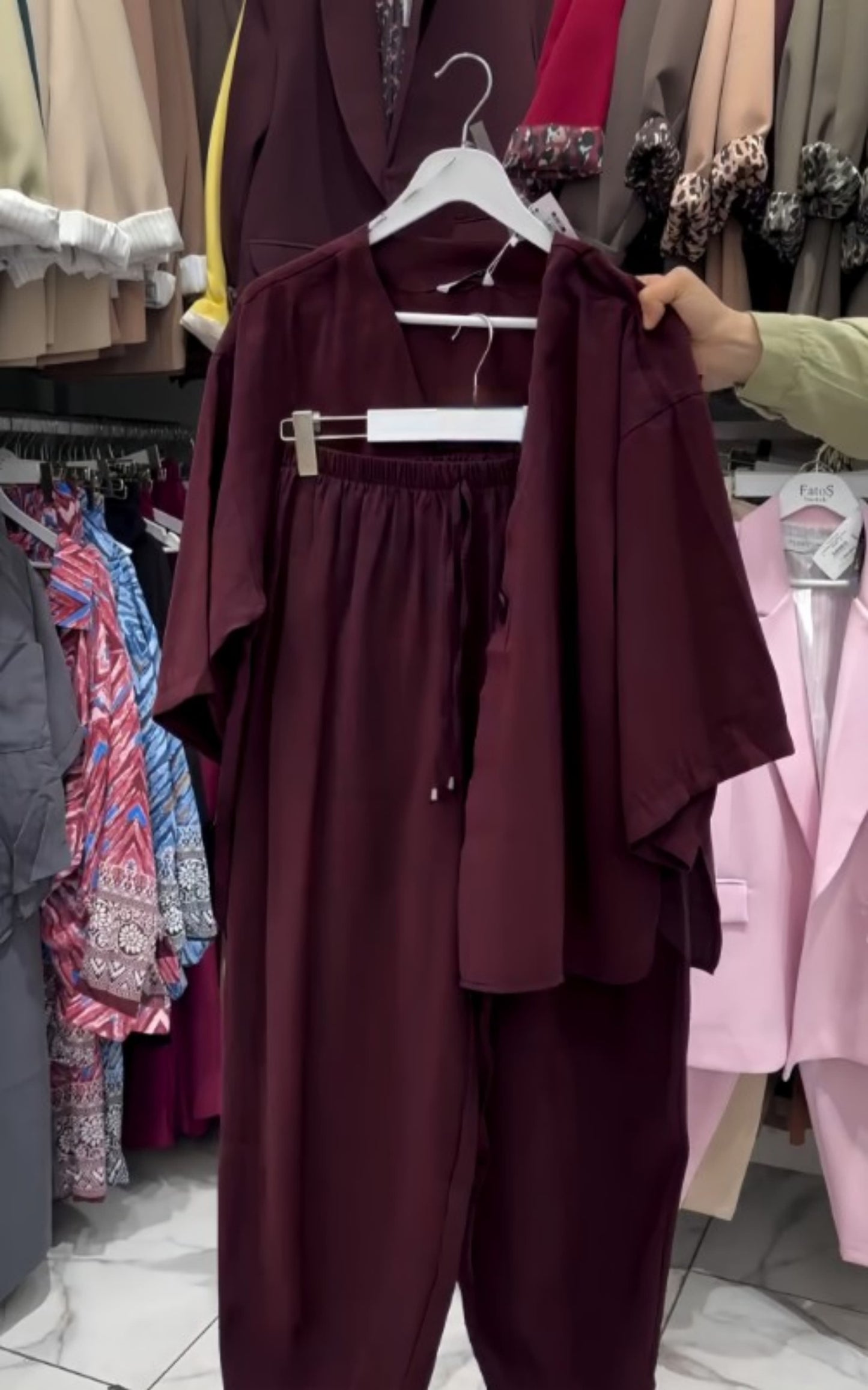 Women's V-Neck Shirt & Trouser Set