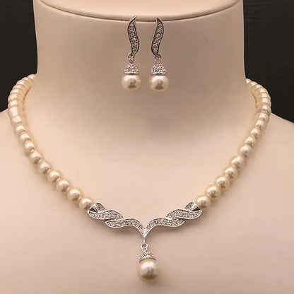 3pcs Earrings Plus Necklace Elegant Jewelry Set