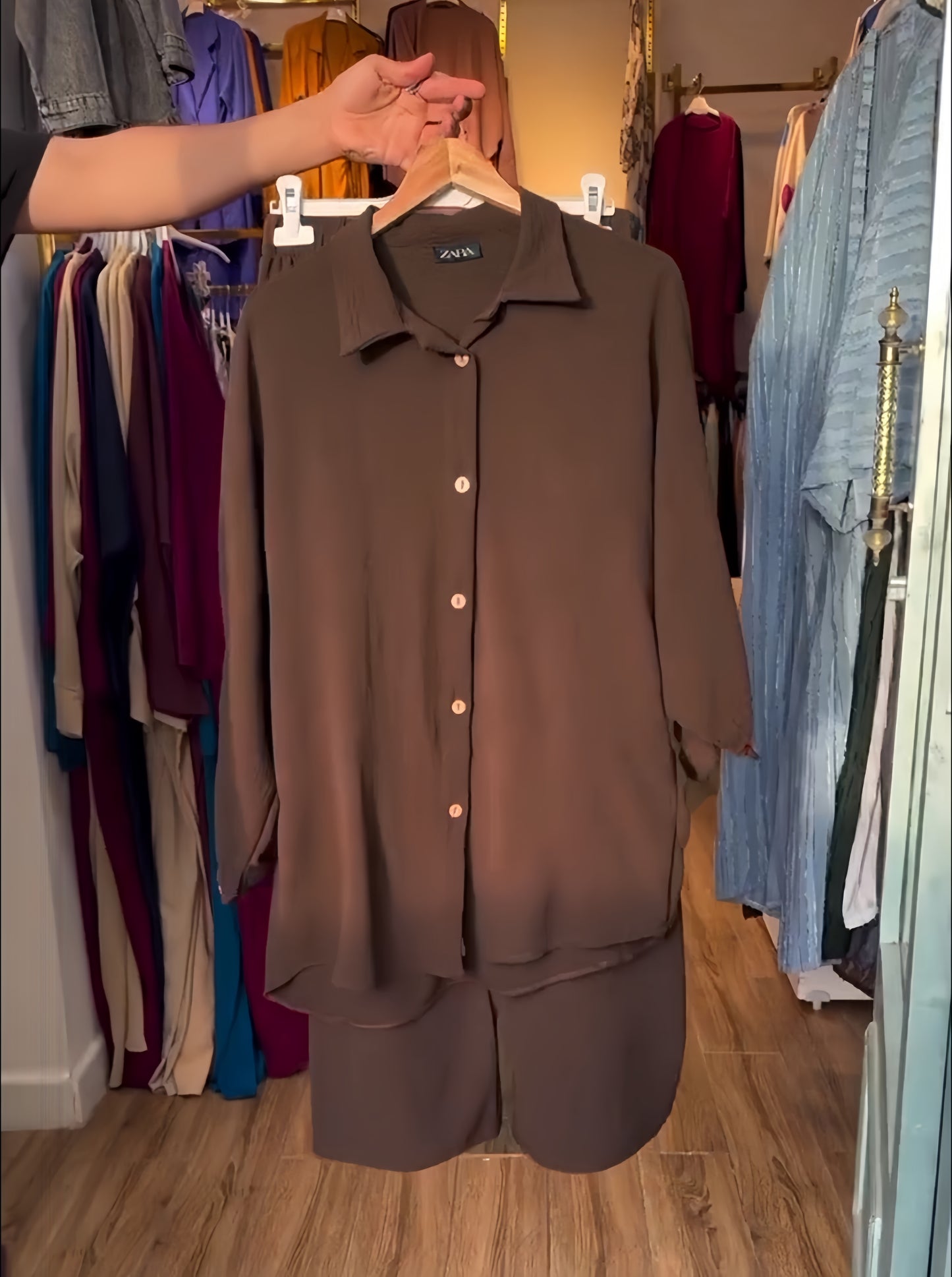 Women's Linen Shirt & Trouser Set