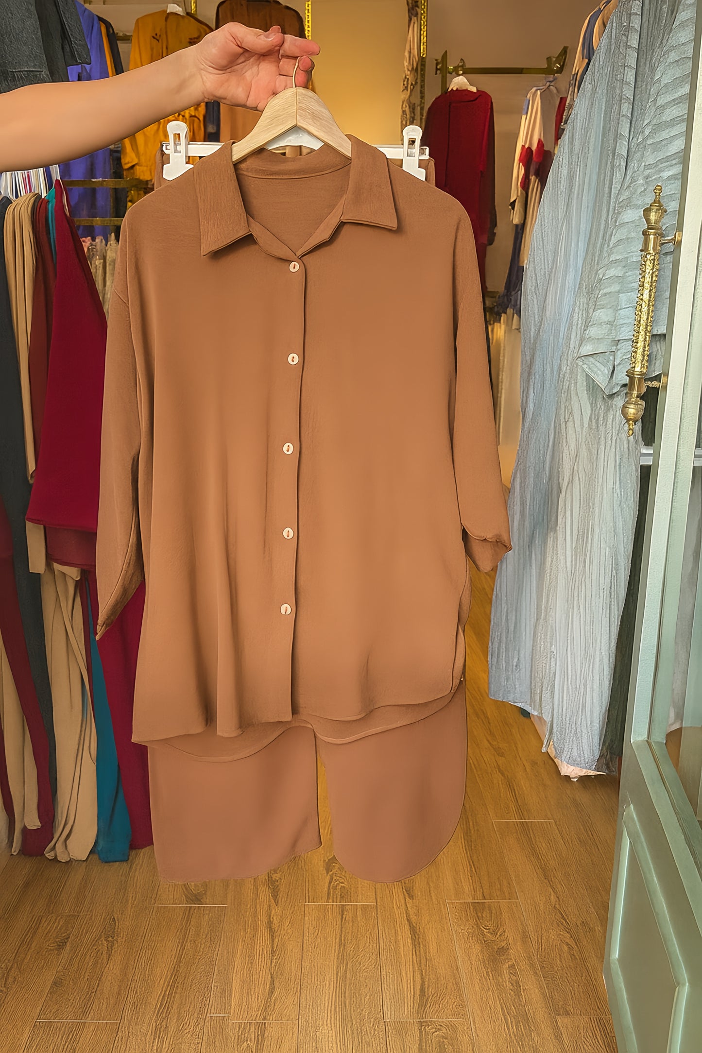 Women's Linen Shirt & Trouser Set